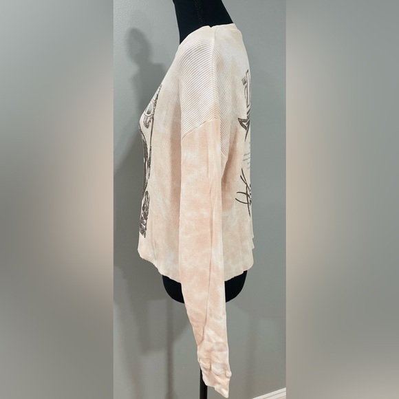 Daydreamer Oversized The Doors 1968 Cropped Thermal Tee Sand Cloud - Picture 7 of 9